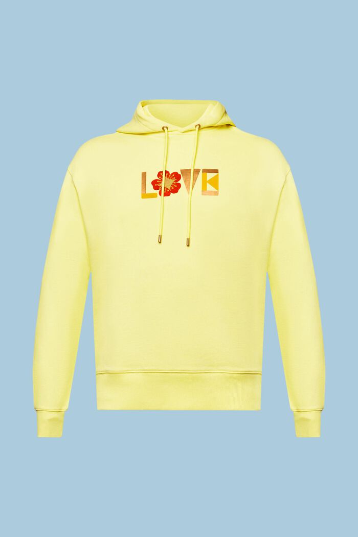 Unisex-Hoodie in Oversize-Form mit Print, PASTEL YELLOW, detail image number 7