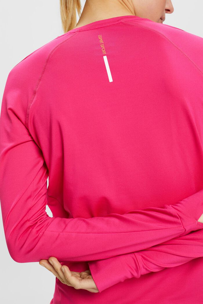 Langärmeliges Sporttop mit E-Dry, PINK FUCHSIA, detail image number 4
