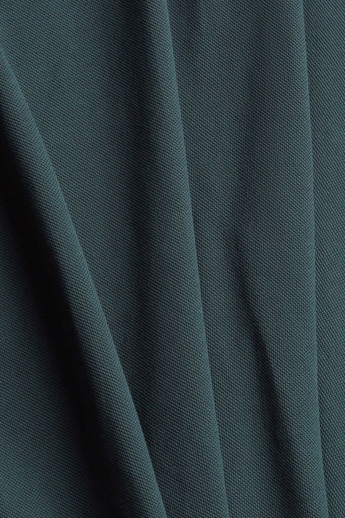 Piqué-Poloshirt aus Pima Baumwolle, TEAL BLUE, detail image number 5