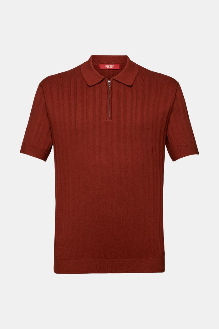 Poloshirt in schmaler Passform, RUST BROWN, detail image number 5