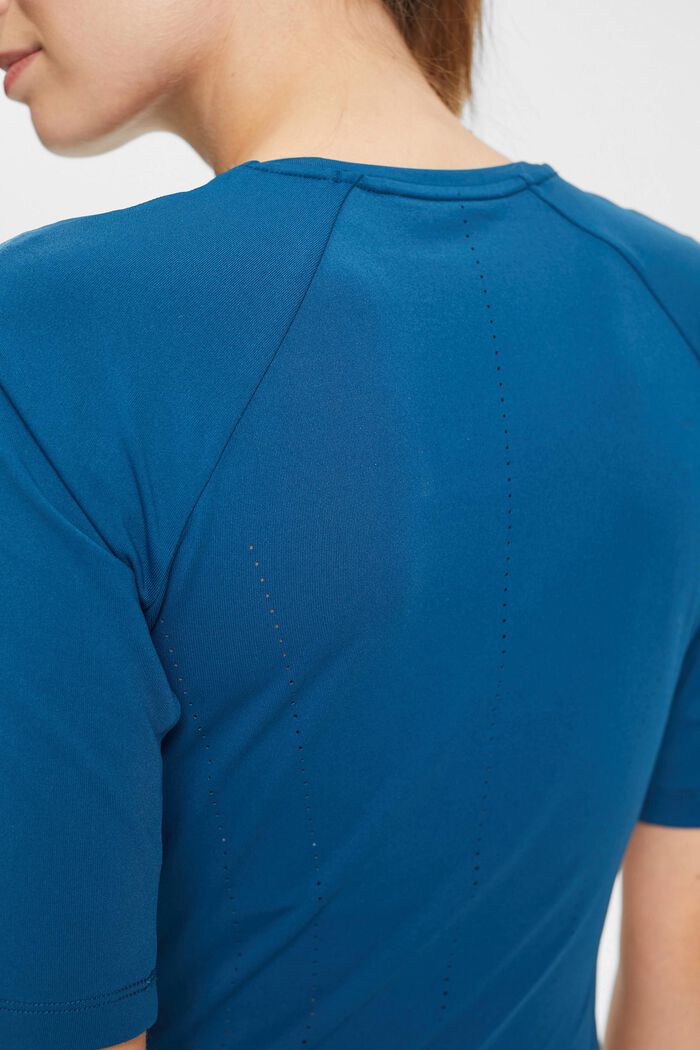 Recycelt: Active-T-Shirt mit E-DRY, PETROL BLUE, detail image number 2
