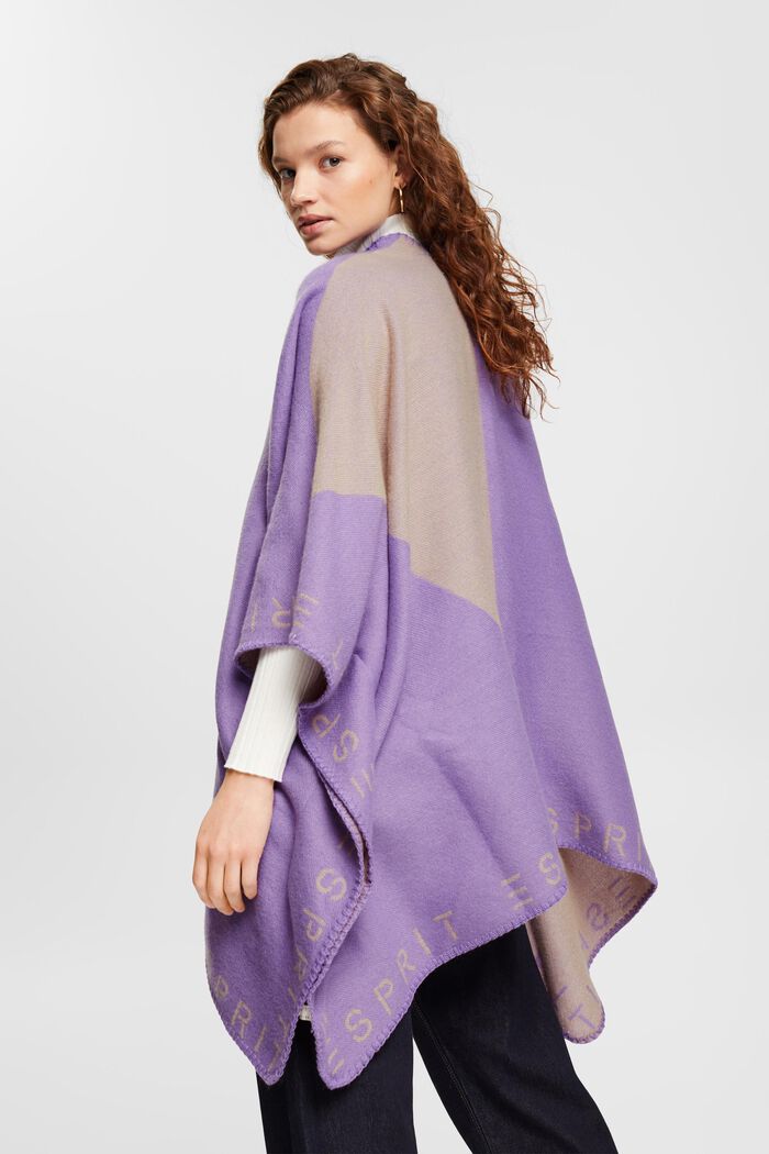 Zweifarbiger Poncho, LILAC, detail image number 2