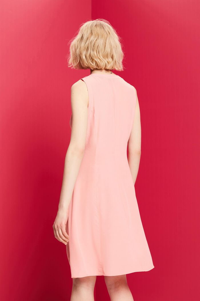 A-Linien-Kleid mit gesmokter Taille, PINK, detail image number 3