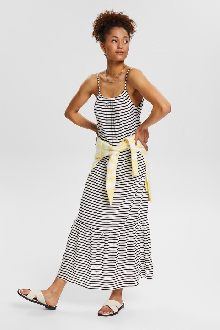 Kleid mit Rückenausschnitt, LENZING™ ECOVERO™, OFF WHITE, detail image number 0