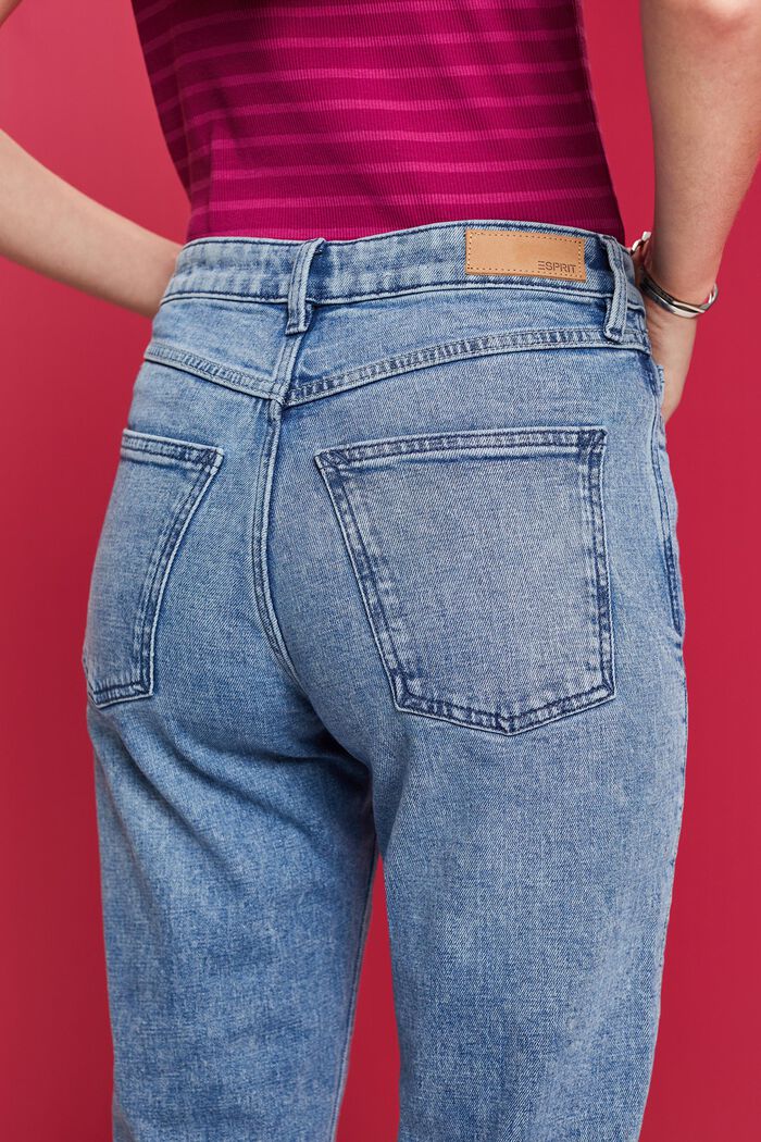 Cropped Mom-Jeans, BLUE BLEACHED, detail image number 4