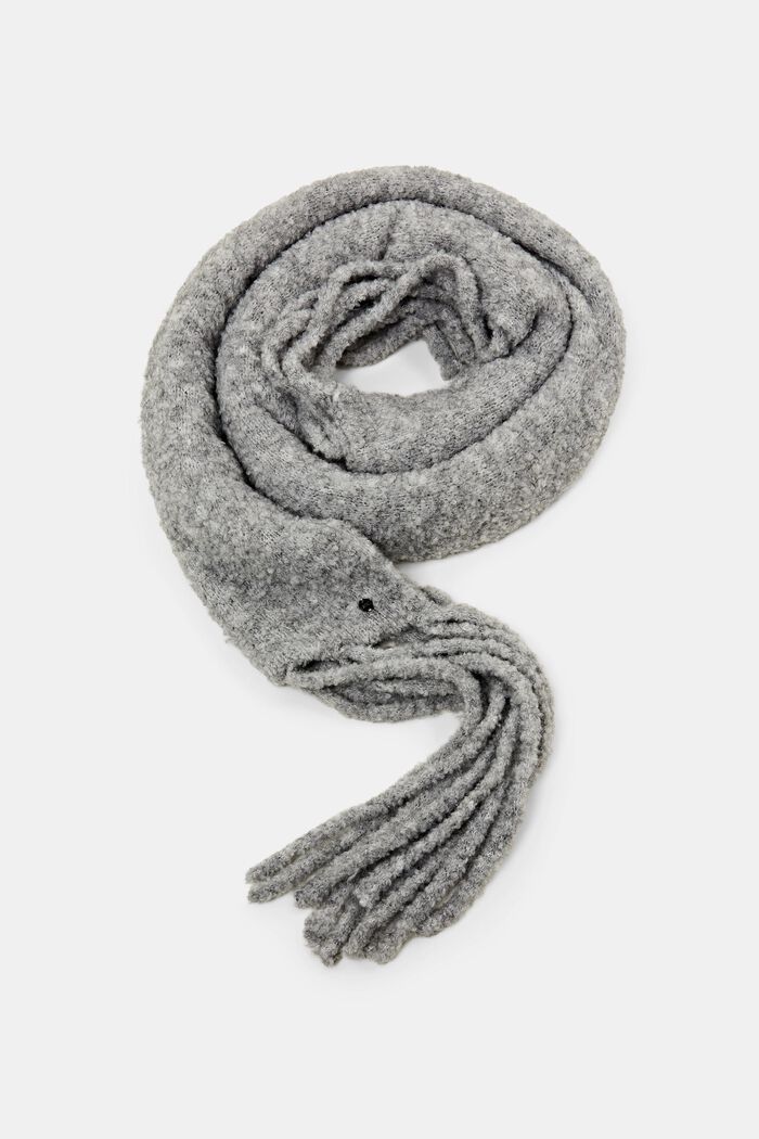 Bouclé-Schal mit Wolle