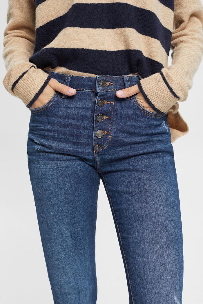 Stretch-Jeans mit Skinny-Fit, BLUE DARK WASHED, detail image number 3