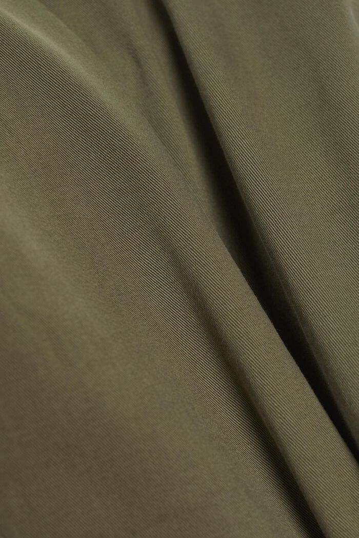 Schmale Stretch-Hose aus Bio-Baumwolle, DUSTY GREEN, detail image number 4