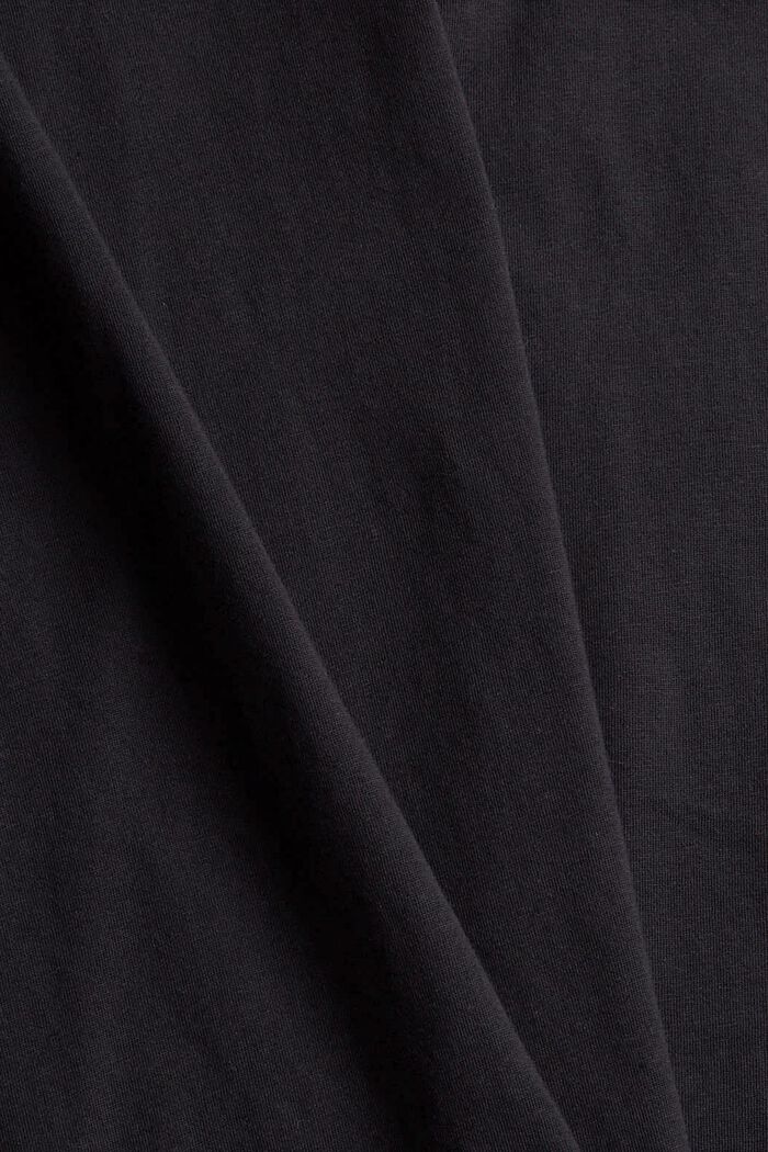Jersey-T-Shirt mit Logo, 100% Baumwolle, BLACK, detail image number 4