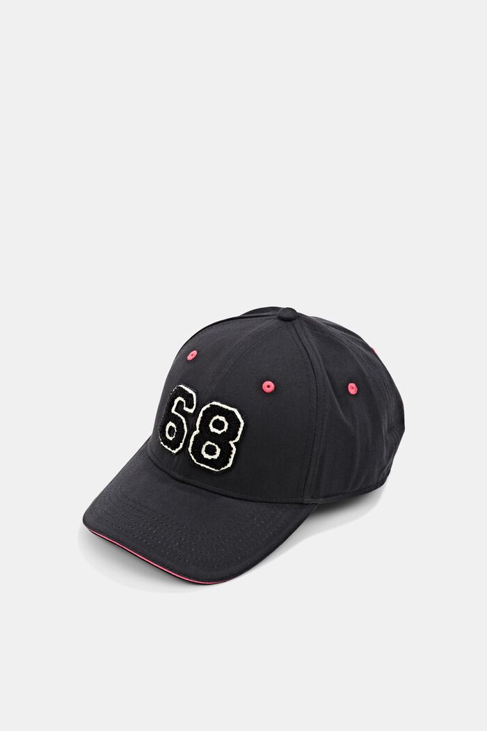 Baseball Cap mit Frottee Patch, BLACK, detail image number 0