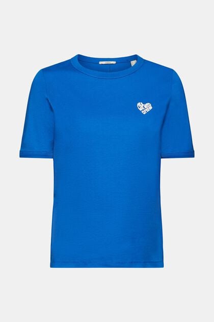 Baumwoll-T-Shirt mit herzförmigem Logo
