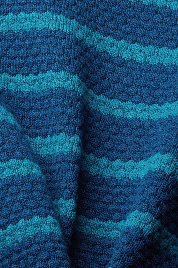 Pullover aus Strukturstrick, PETROL BLUE, detail image number 4