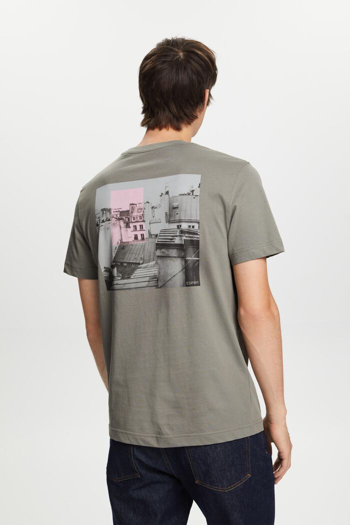 T-Shirt mit Print auf Vorder- und Rückseite, GUNMETAL, detail image number 3