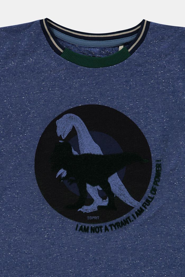 T-Shirt mit Print aus 100% Baumwolle, BLUE, detail image number 2