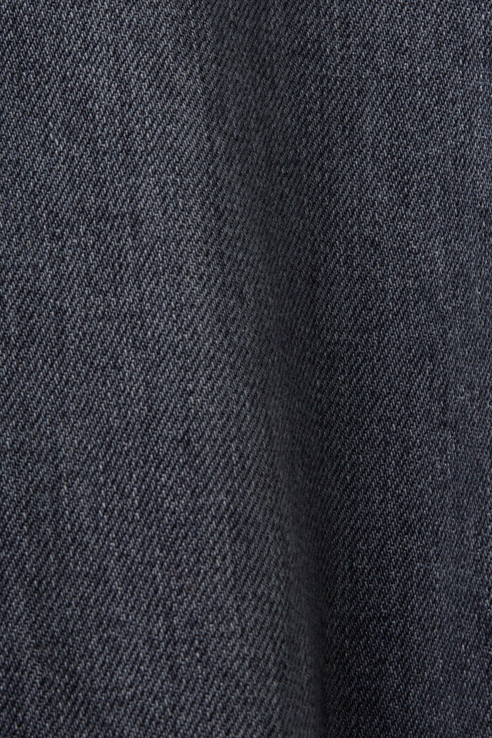 Jeans mit hohem Bund und geradem Bein, BLACK MEDIUM WASHED, detail image number 6