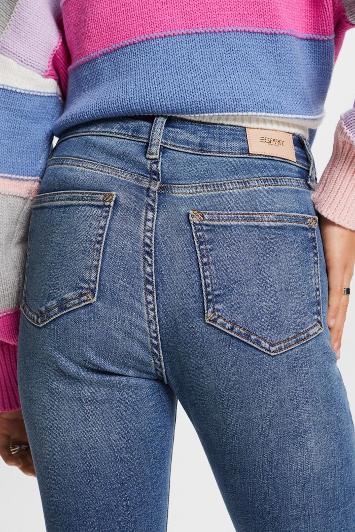 Skinny Jeans mit hohem Bund, BLUE MEDIUM WASHED, detail image number 4