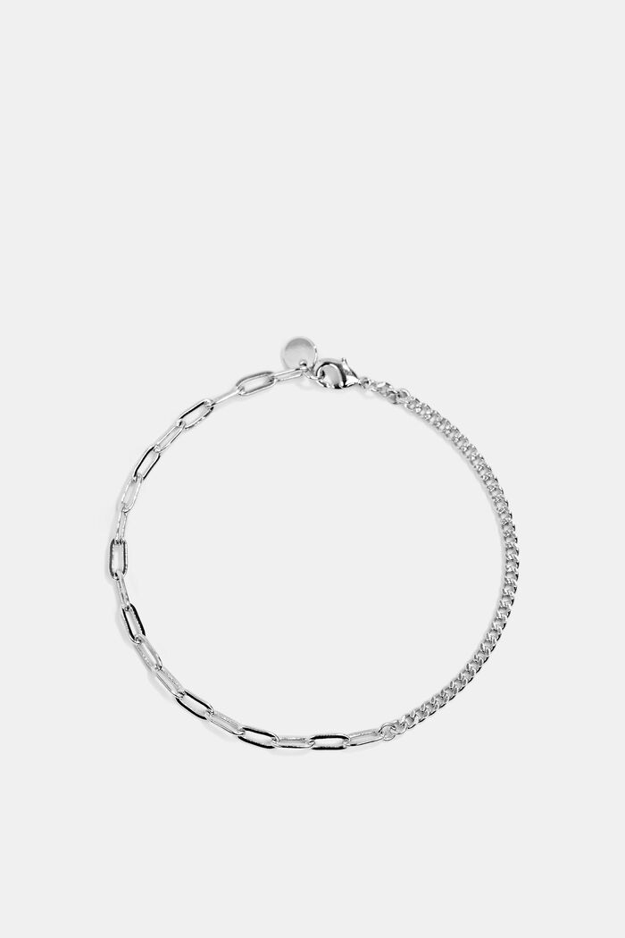 Armband im Mix-Chain-Design, SILVER, overview