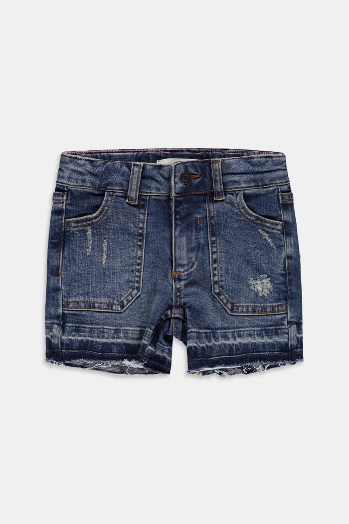 Jeans-Shorts aus Baumwolle, mit Verstellbund