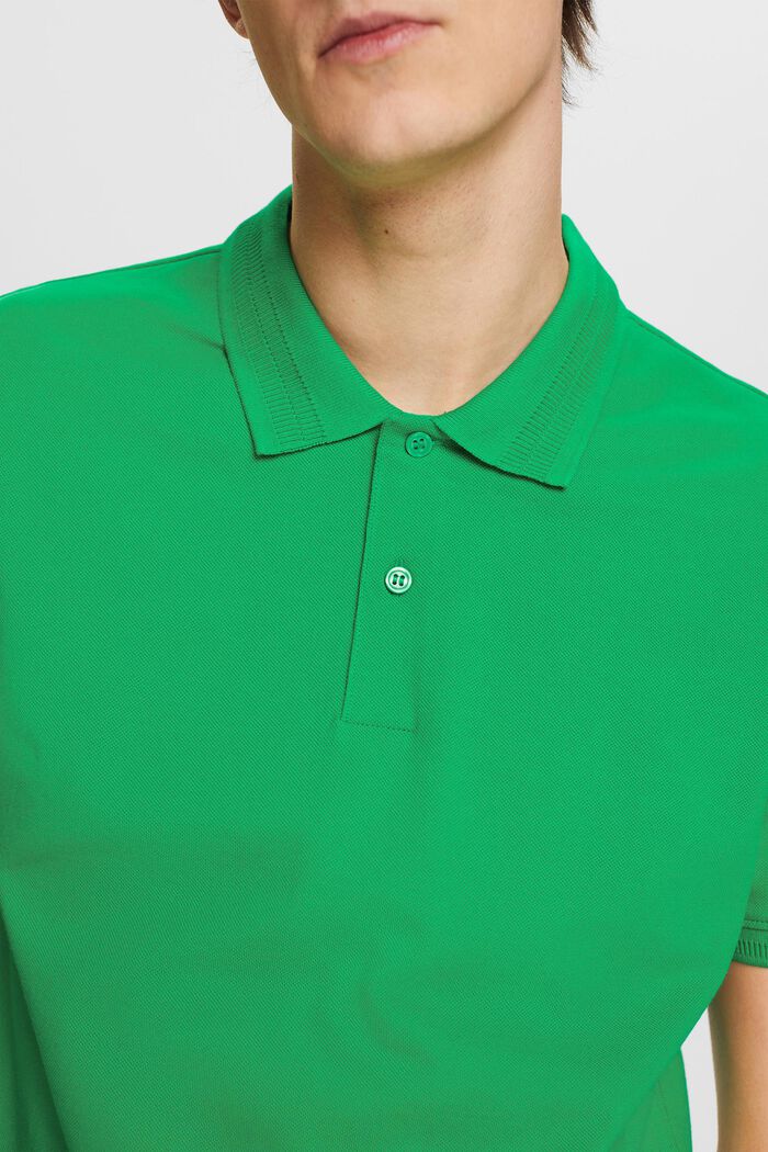 Piqué-Poloshirt aus Pima-Baumwolle, GREEN, detail image number 2