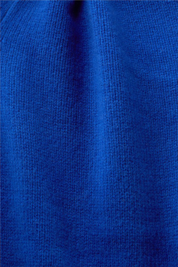Logo-Pullover aus Wolle und Kaschmir, BRIGHT BLUE, detail image number 5