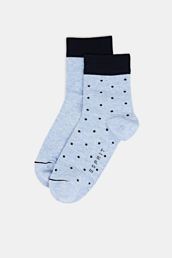 2er-Pack Socken mit Punkten und im 2tone-Look, LIGHT DENIM, detail image number 0