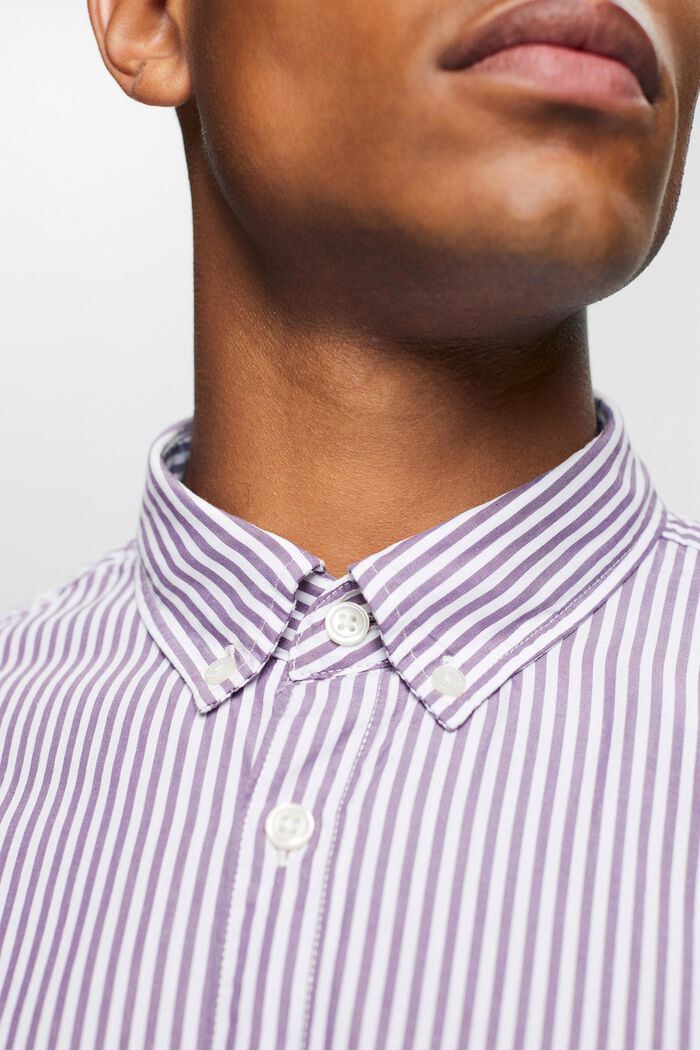 Button-Down-Hemd mit Streifenmuster, DARK MAUVE, detail image number 2