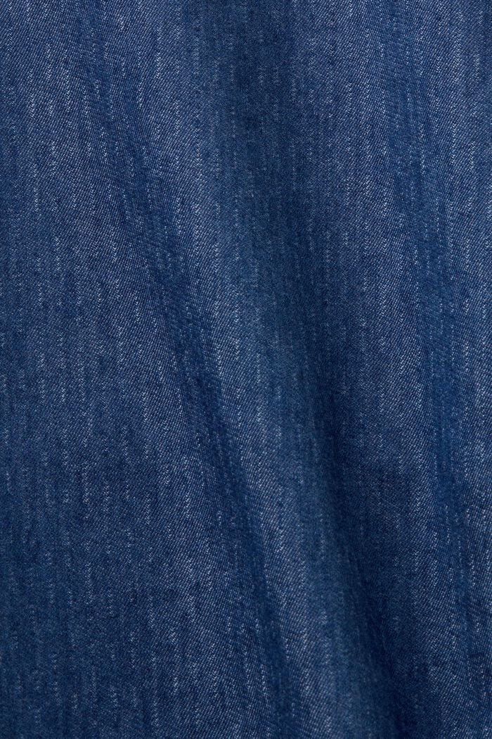 Leichte Jeansbluse, 100 % Baumwolle, BLUE MEDIUM WASHED, detail image number 5