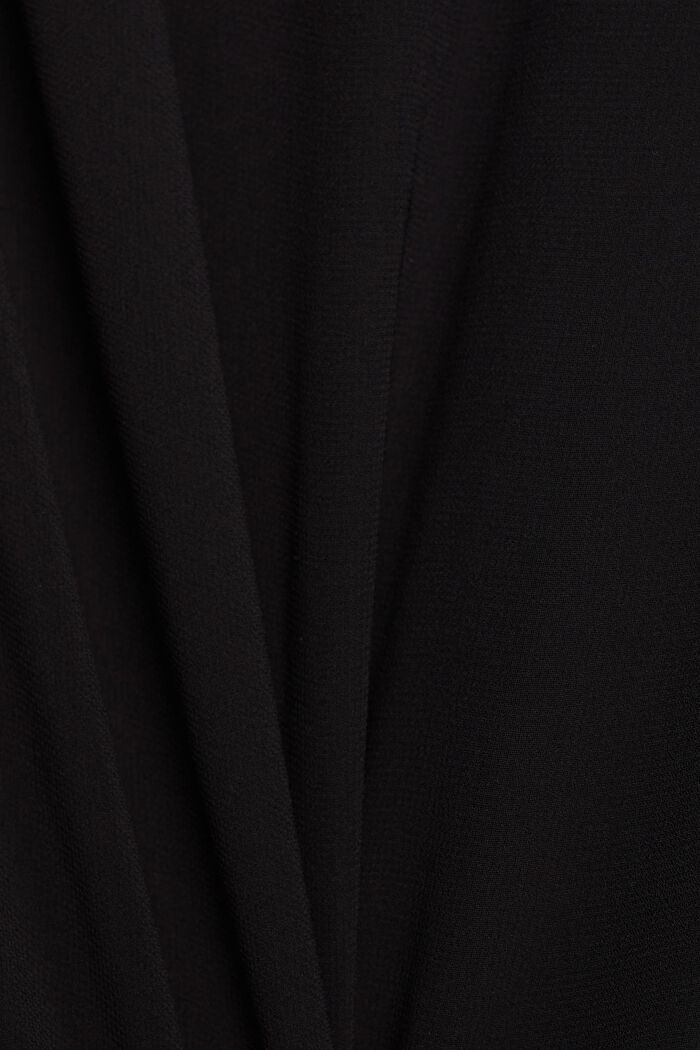 Chiffon-Minikleid mit V-Ausschnitt, BLACK, detail image number 4