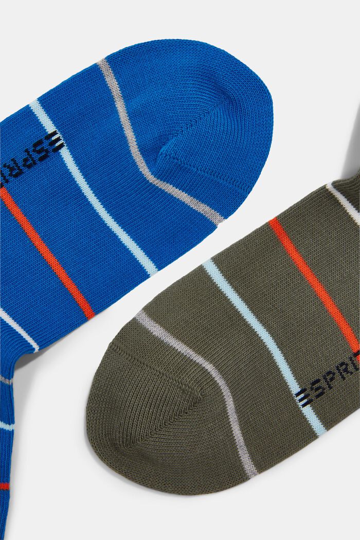 2er Pack Socken aus Baumwoll-Mix, GREY/BLUE, detail image number 1