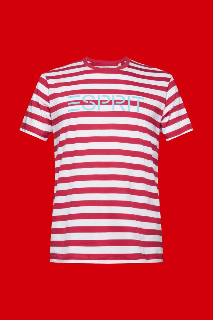 Gestreiftes T-Shirt aus nachhaltiger Baumwolle, RED, detail image number 6