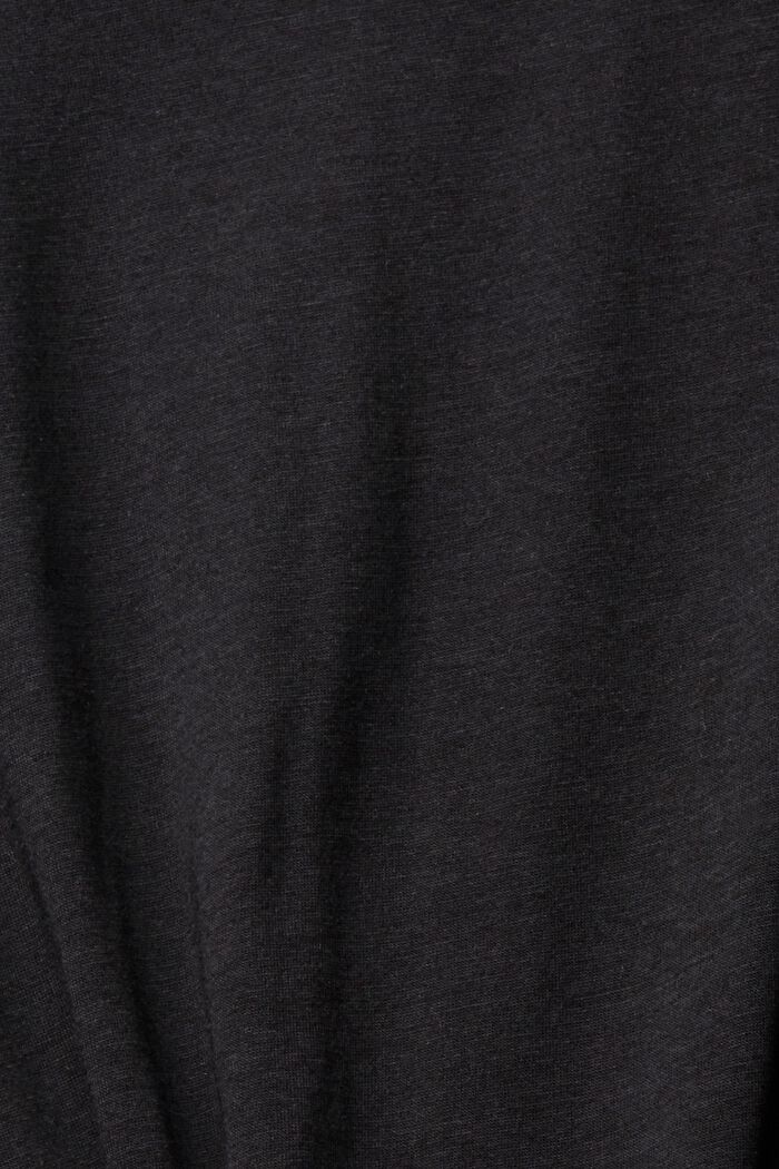 T-Shirt mit Stehkragen, TENCEL™, BLACK, detail image number 6
