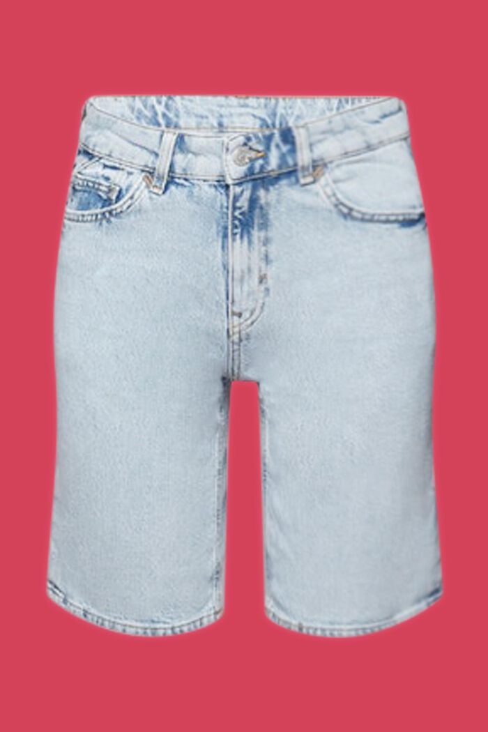 Jeans-Bermudas in Retro-Optik, BLUE BLEACHED, detail image number 6