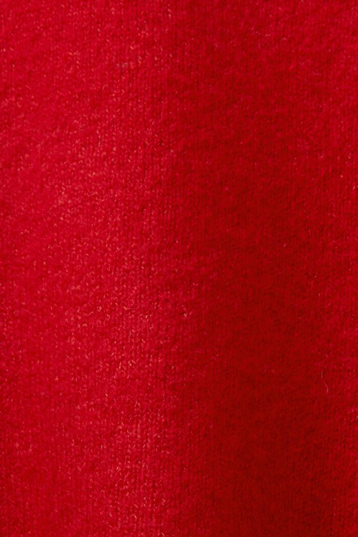 Strickpullover mit Blouson-Ärmeln, DARK RED, detail image number 5