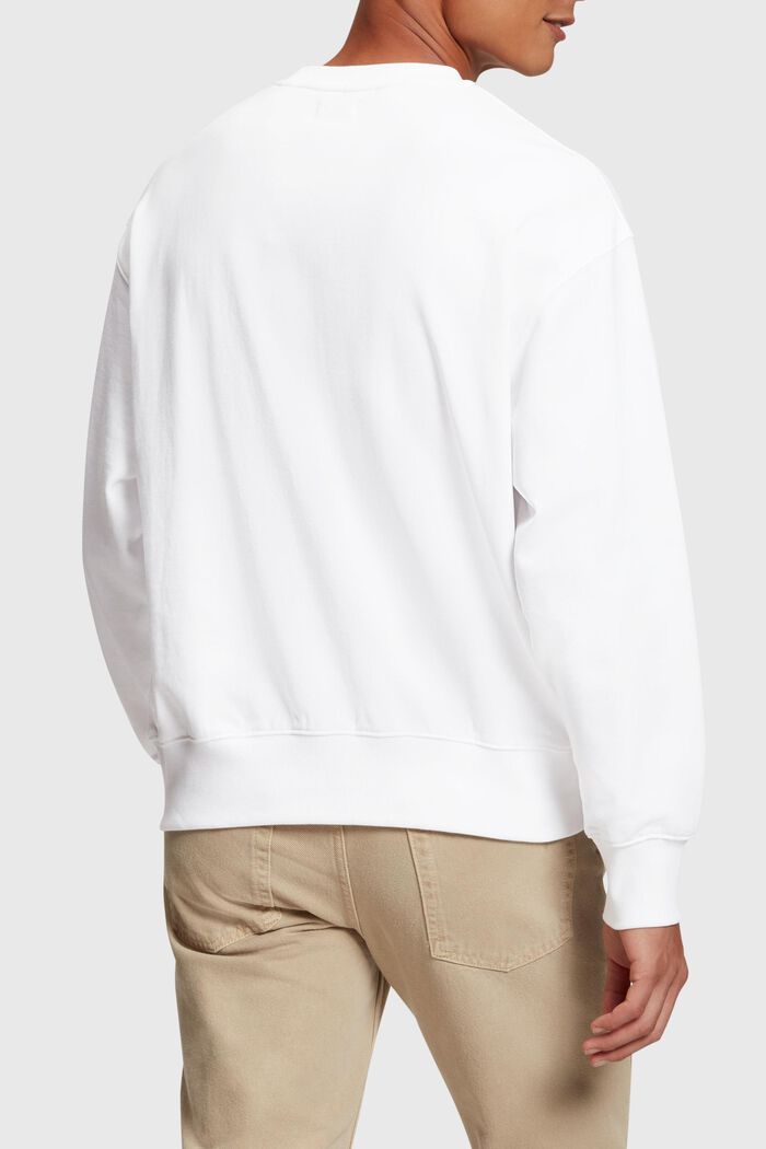 Sweatshirt mit matt-glänzendem Logo-Aufnäher, WHITE, detail image number 1