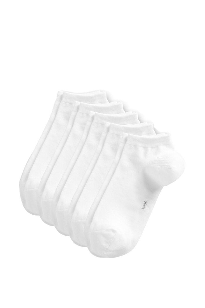 5er-Pack Sneaker-Socken aus Baumwoll-Mix, WHITE, detail image number 0