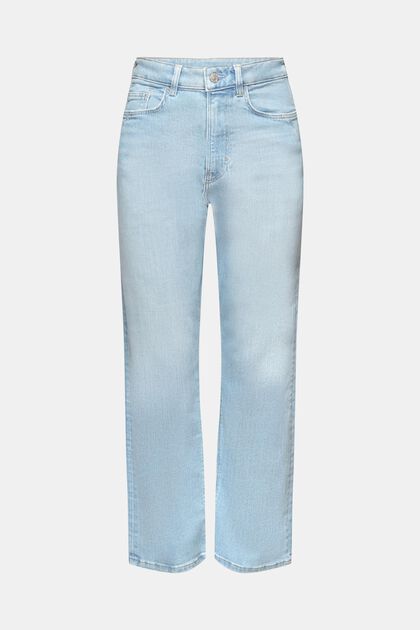 High-Rise-Jeans im Dad Fit, BLUE BLEACHED, overview