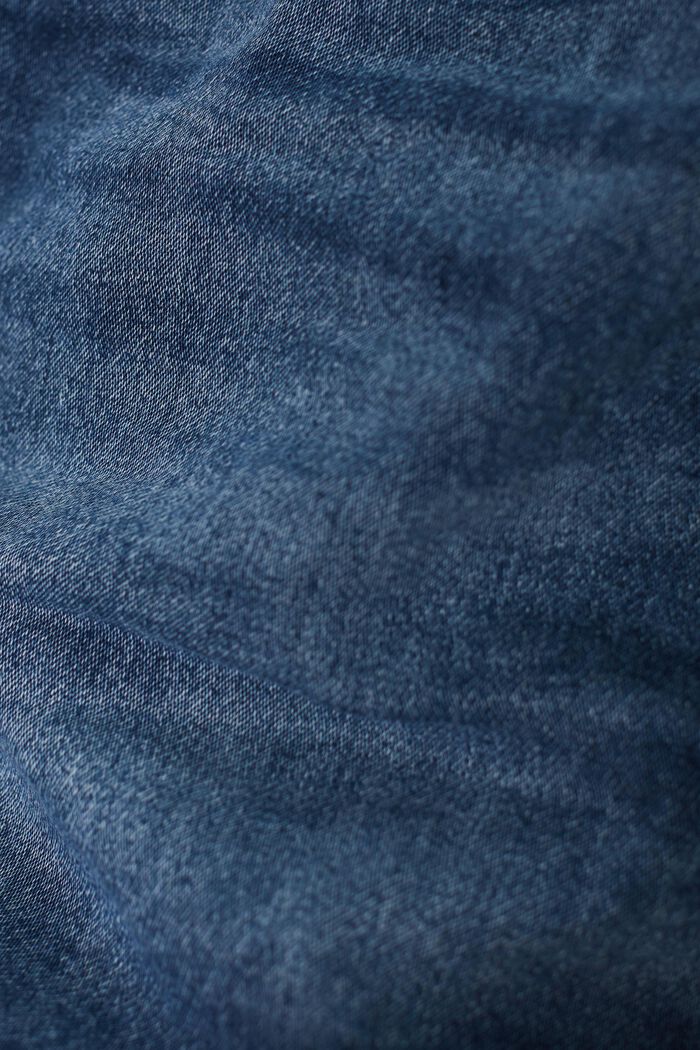 Kurze Denim-Shorts mit Kordelzug, BLUE DARK WASHED, detail image number 4
