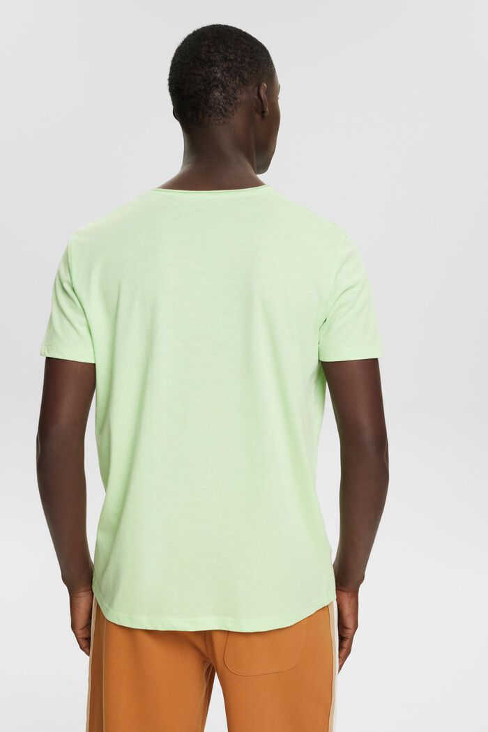 Recycelt: meliertes Jersey-T-Shirt, CITRUS GREEN, detail image number 3