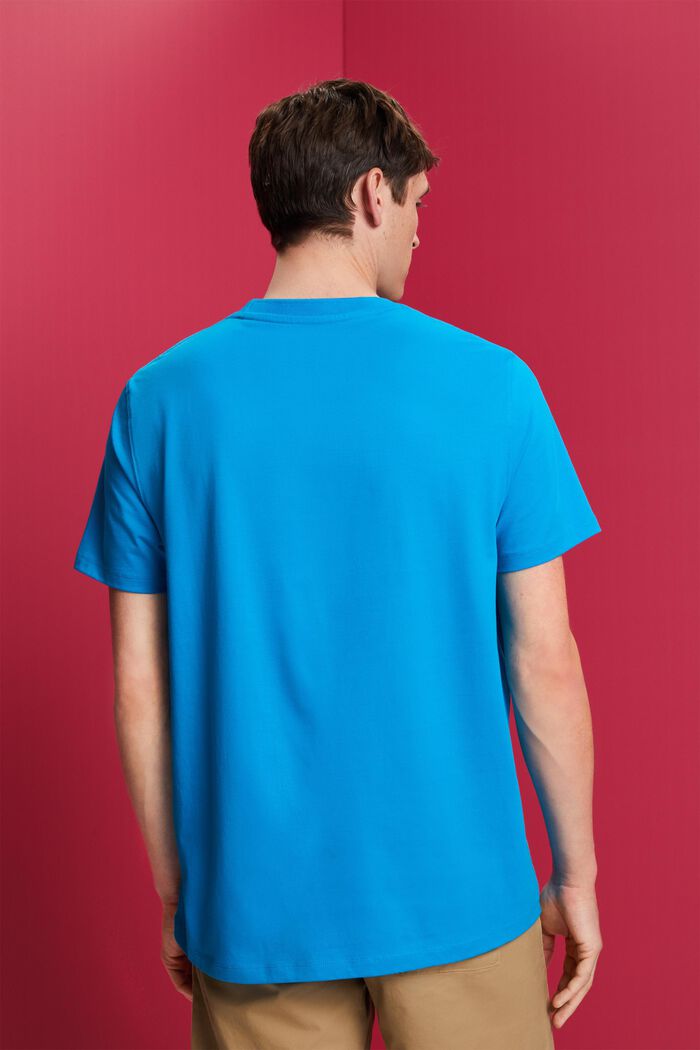 Bedrucktes Jersey-T-Shirt, 100 % Baumwolle, DARK TURQUOISE, detail image number 3