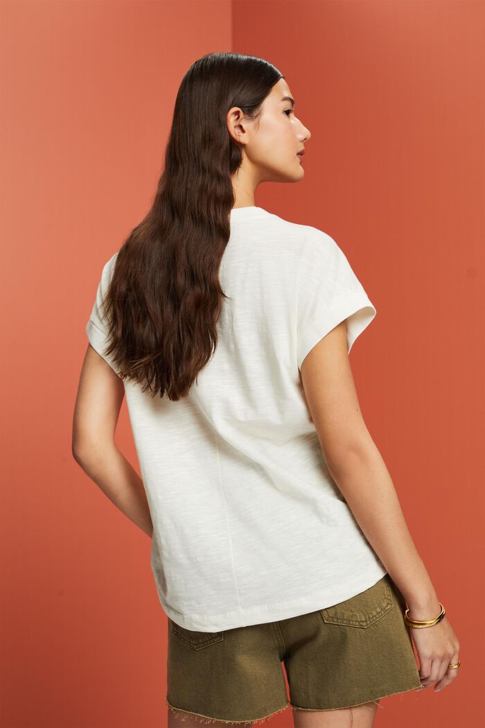 T-Shirt mit Häkelfront, OFF WHITE, detail image number 3