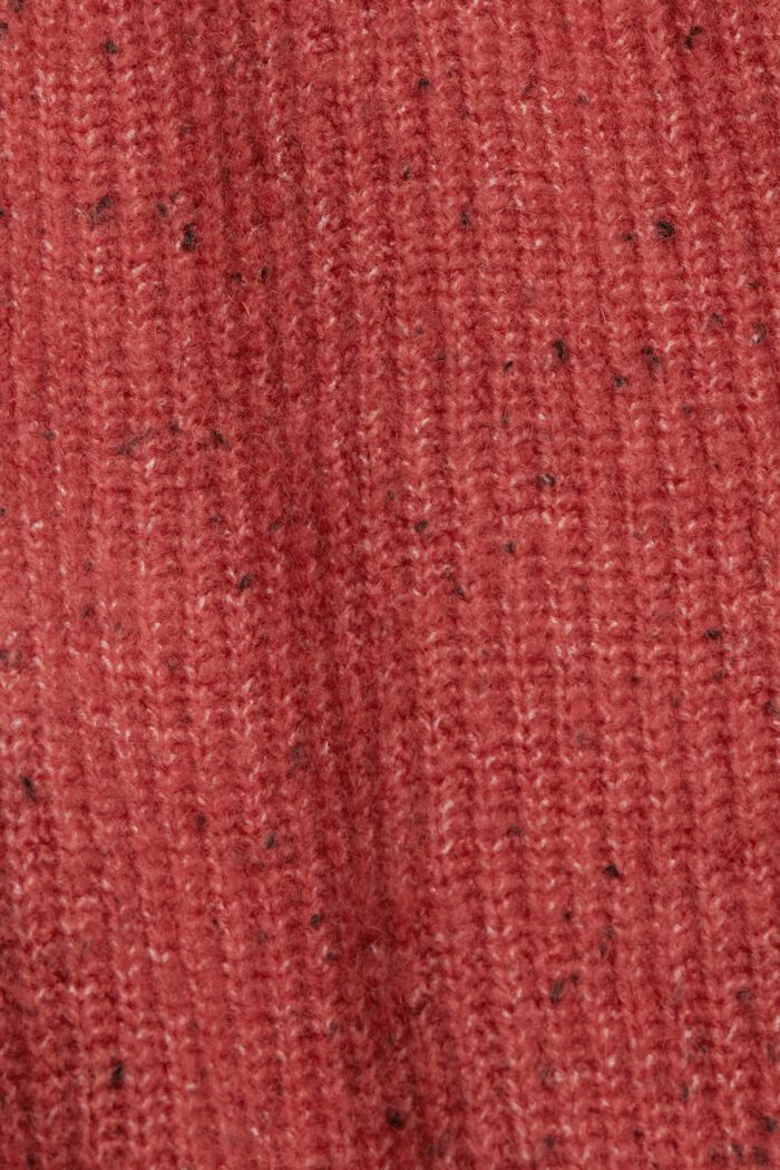 Zopfstrick-Pullover, Wollmix, TERRACOTTA, detail image number 1