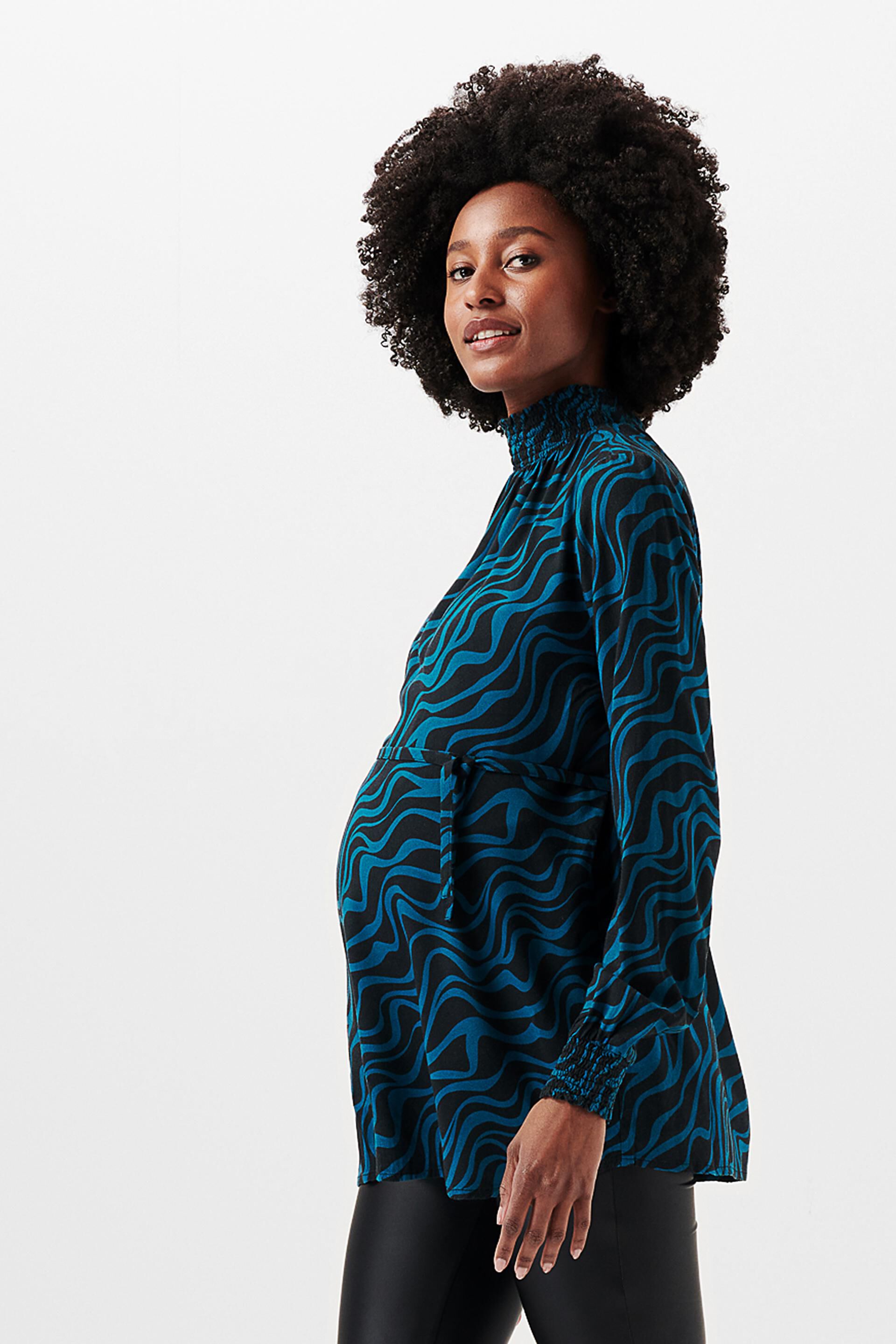 ESPRIT - Bluse mit Stehkragen und Muster in unserem Online Shop