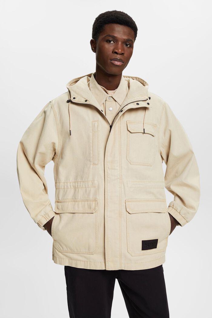 Field-Jacke aus robuster Baumwolle, SAND, detail image number 0