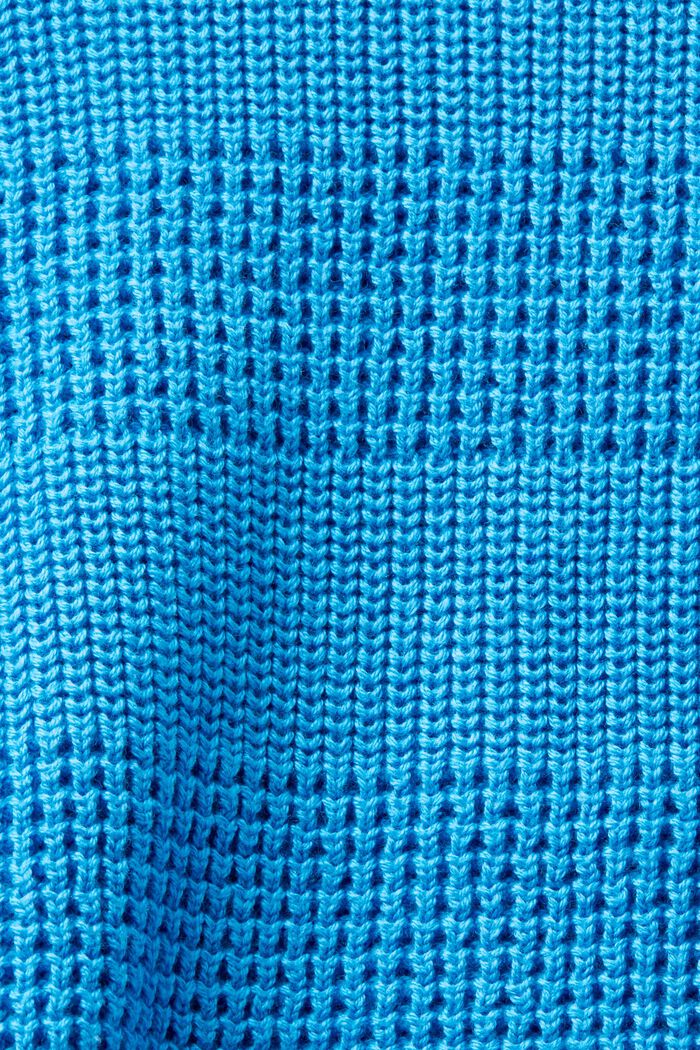 Strukturierter Rundhalspullover, BLUE, detail image number 5