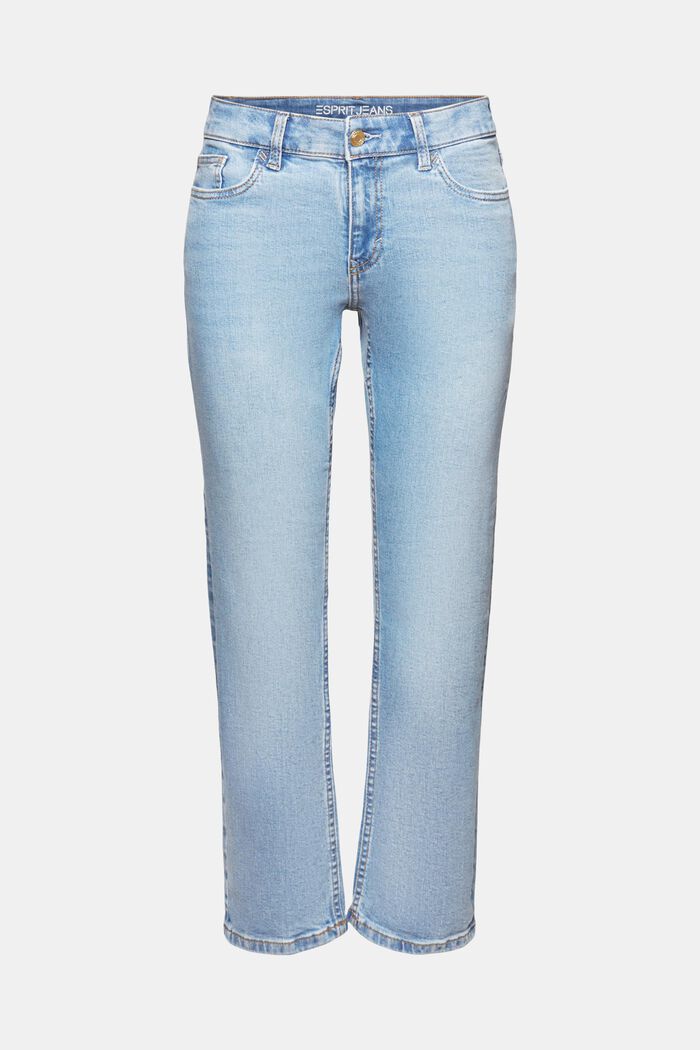 Ankle-Jeans – gerade Passform, mittelhoher Bund, BLUE LIGHT WASHED, detail image number 7