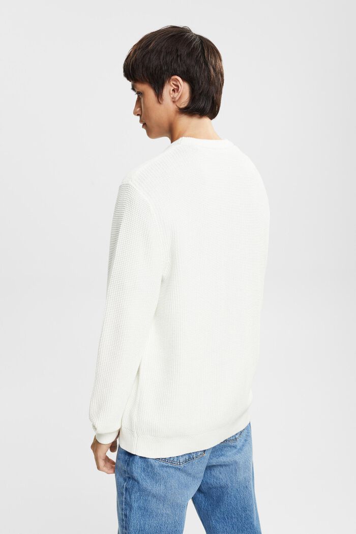 Sweater aus 100% Baunwollen, OFF WHITE, detail image number 3