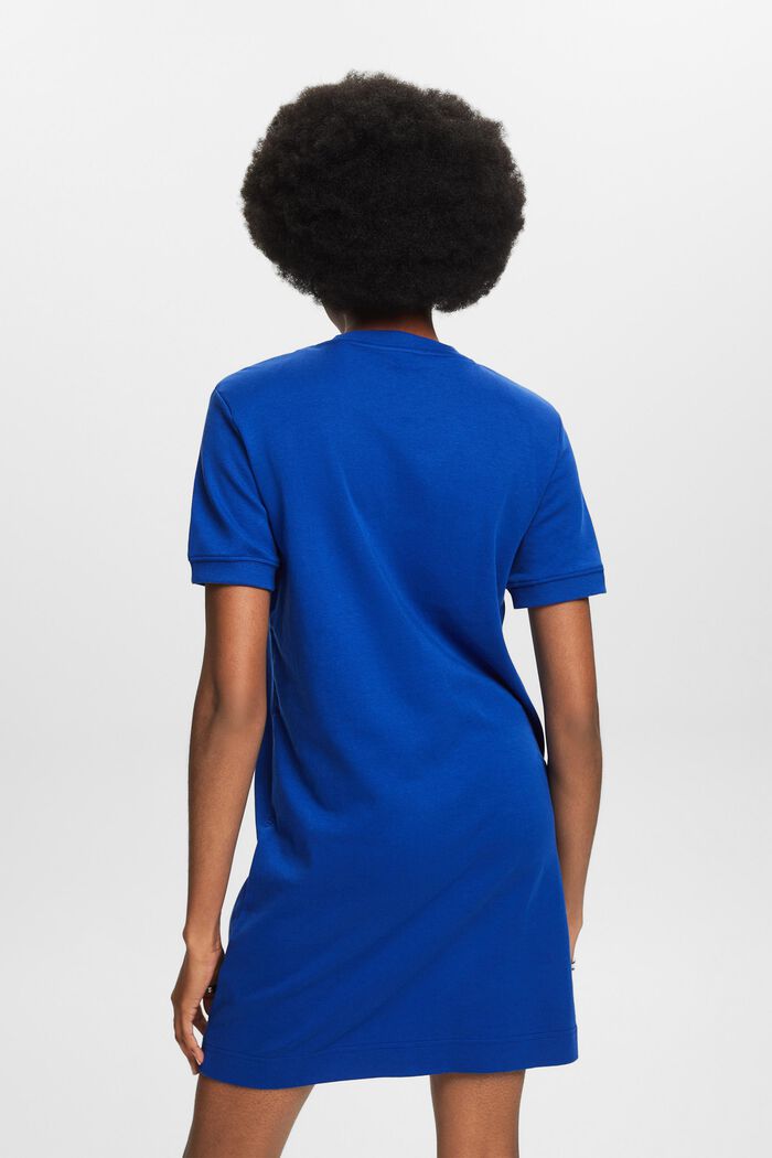 T-Shirt-Kleid aus Baumwolle mit Schulterpolster, BRIGHT BLUE, detail image number 2