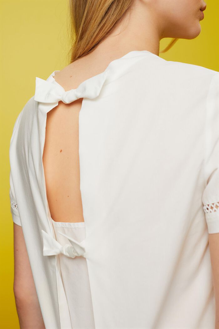 Bluse mit offener Rückseite, TENCEL™, WHITE, detail image number 2