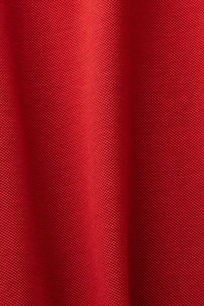 Piqué-Poloshirt aus Pima-Baumwolle, DARK RED, detail image number 5