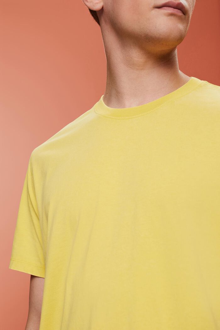 Jersey-T-Shirt, 100% Baumwolle, DUSTY YELLOW, detail image number 2